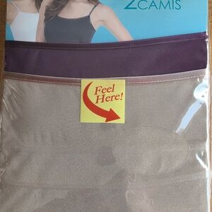 2-Pack Purple and Beige Camisoles